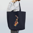  ふじねこ屋のflower saxophone Tote Bag