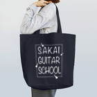 TACAのグッズ売り場のSAKAI GUITAR SCHOOL 白文字 トートバッグ