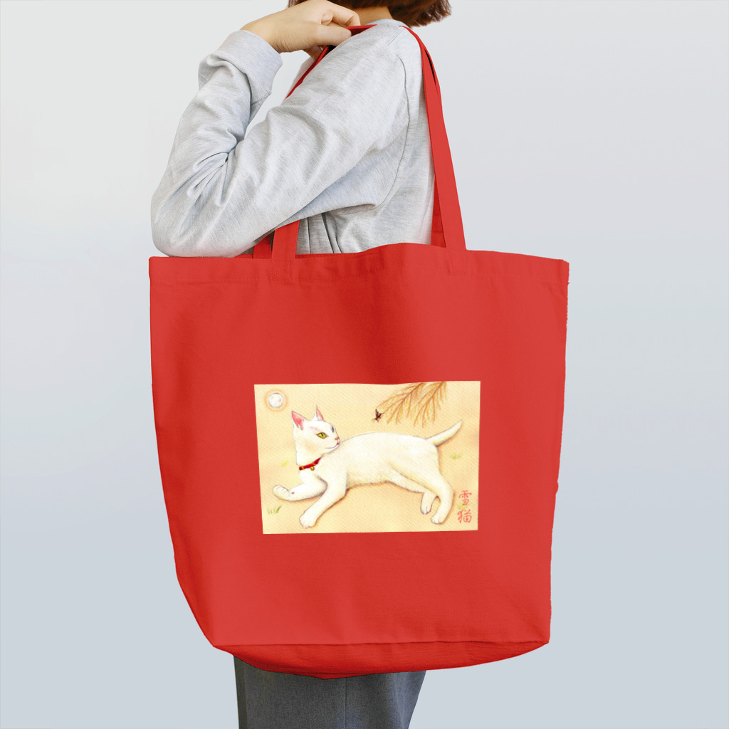 雪猫@LINEスタンプ発売中の秋の訪れ Tote Bag