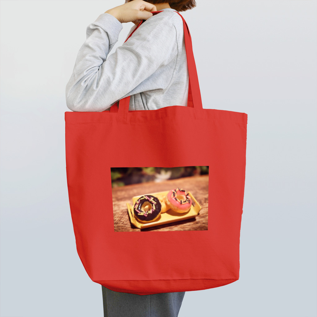 Prism coffee beanの【スイーツ】Prism coffee beanのミニチュアドーナツ Tote Bag