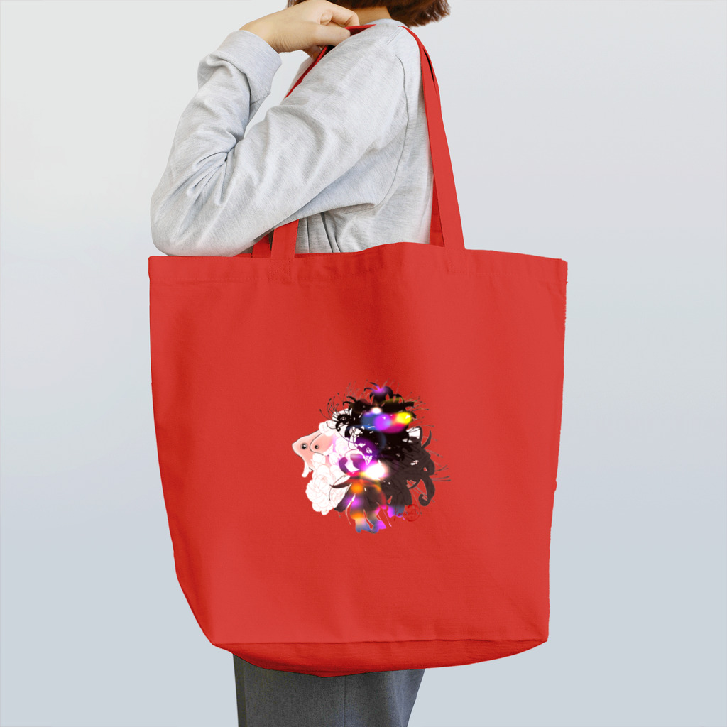 紅空月(kouzuki)designの金魚花_煌color Tote Bag