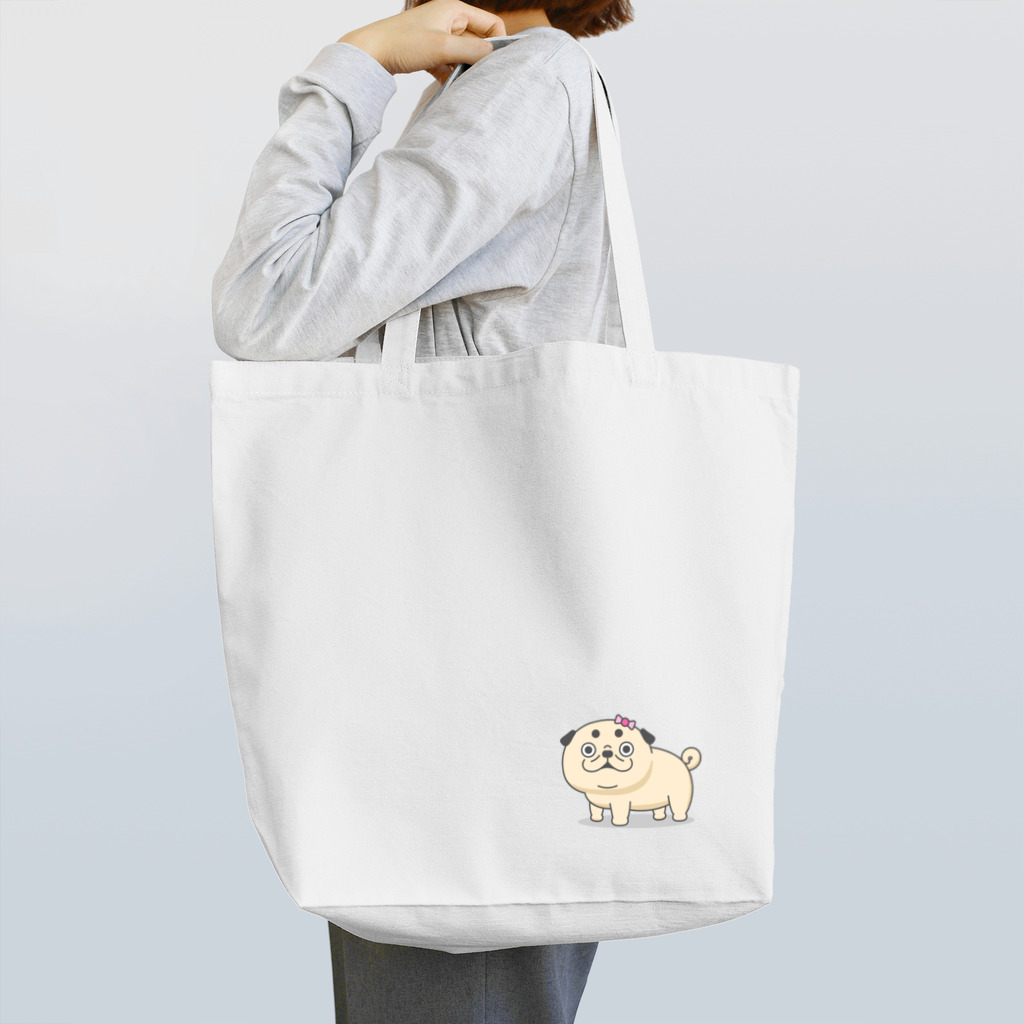 パグハナストア / PUGHANA STOREのおとぼけパグスタイル Tote Bag