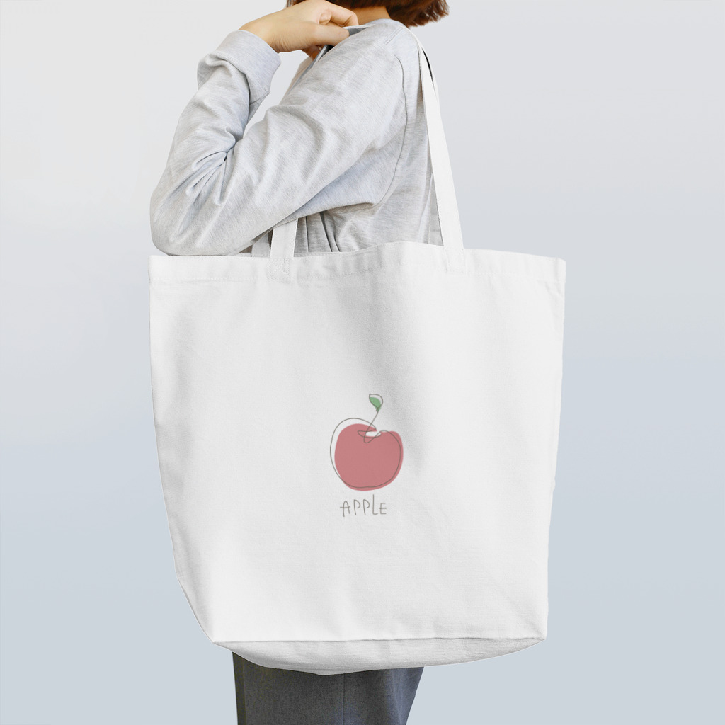 bnbnのシンプルりんご トートバッグ