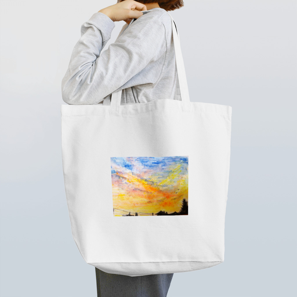 harupink🌸ペット似顔絵illustの夏の夕焼け空 Tote Bag