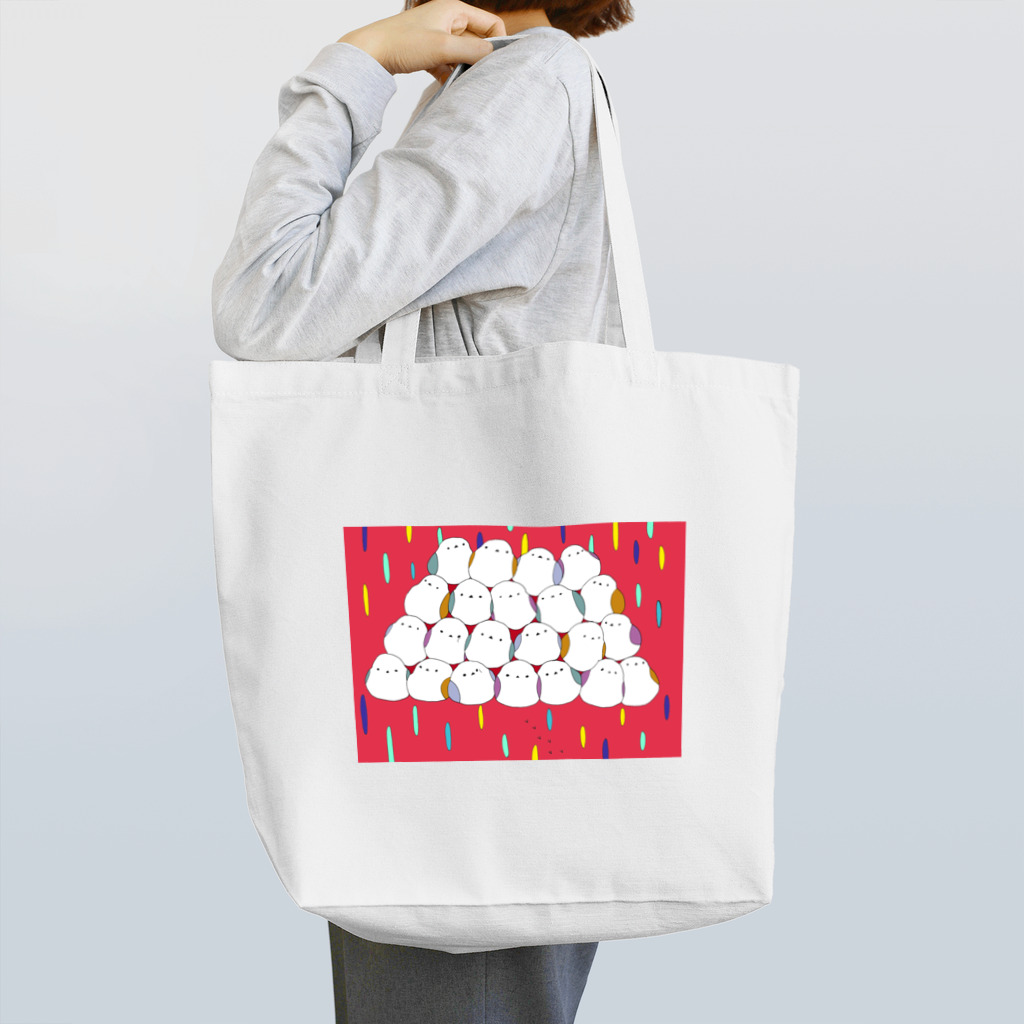 星華 -SEIKAcreate-のシマエナガさんてんこ盛り Tote Bag