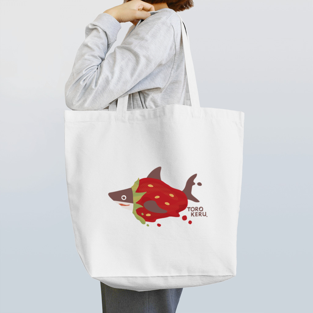 さかたようこ / サメ画家の苺ととろけるおサメさん | TOROKERU SHARK Strawberry Tote Bag