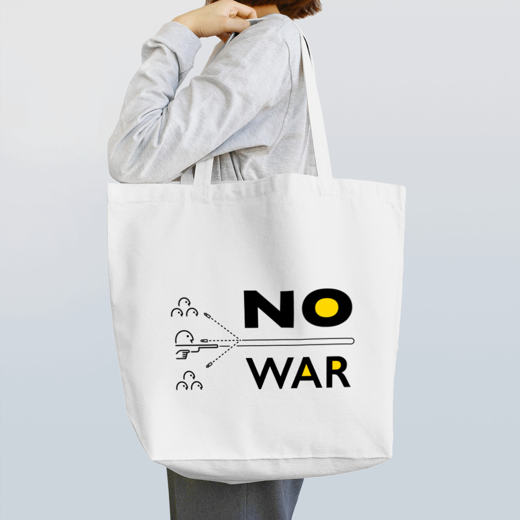M__KのNO WAR（White/Ivory） Tote Bag