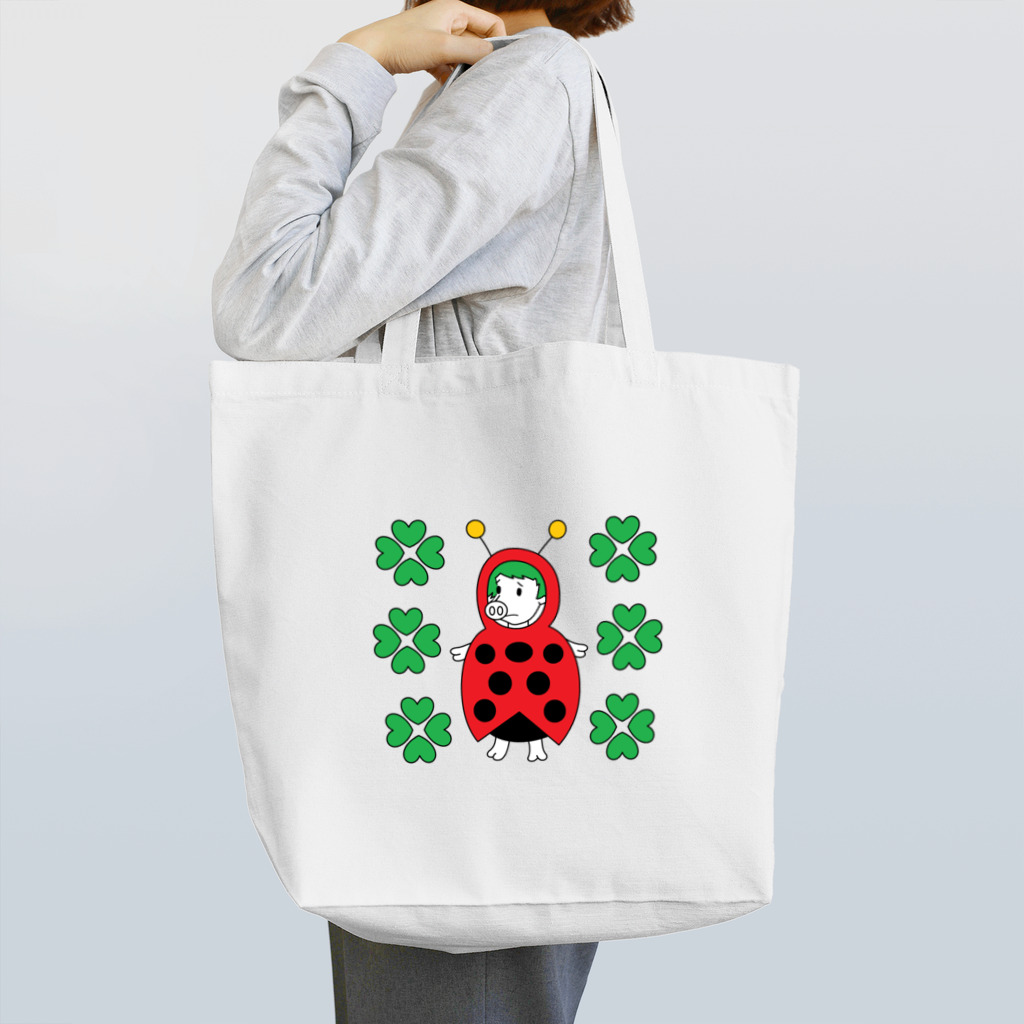 豚人イラストのパンダ武島のピッグdeポンチョdeオテントさん Tote Bag