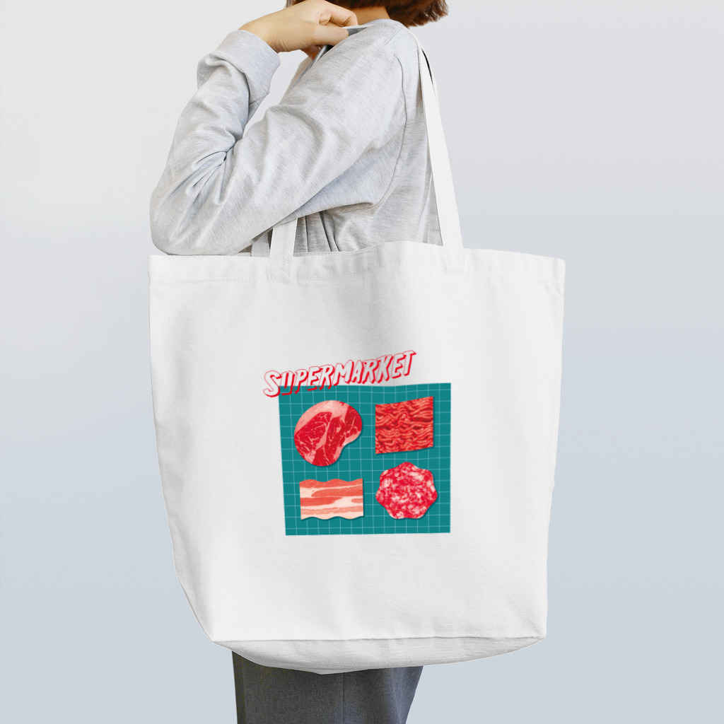 かじたのスーパーマーケット：肉 Tote Bag