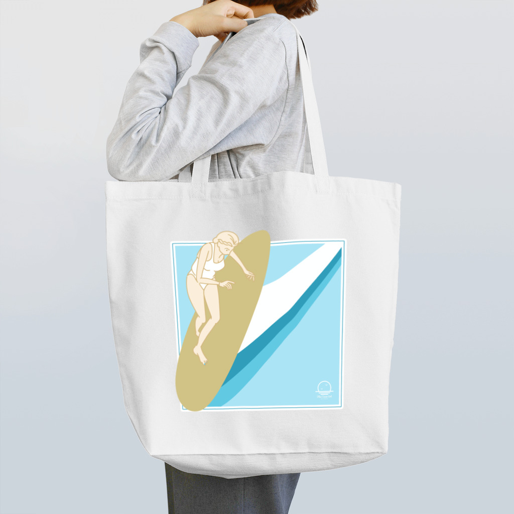 Blue Ocean Artのロングボード Tote Bag