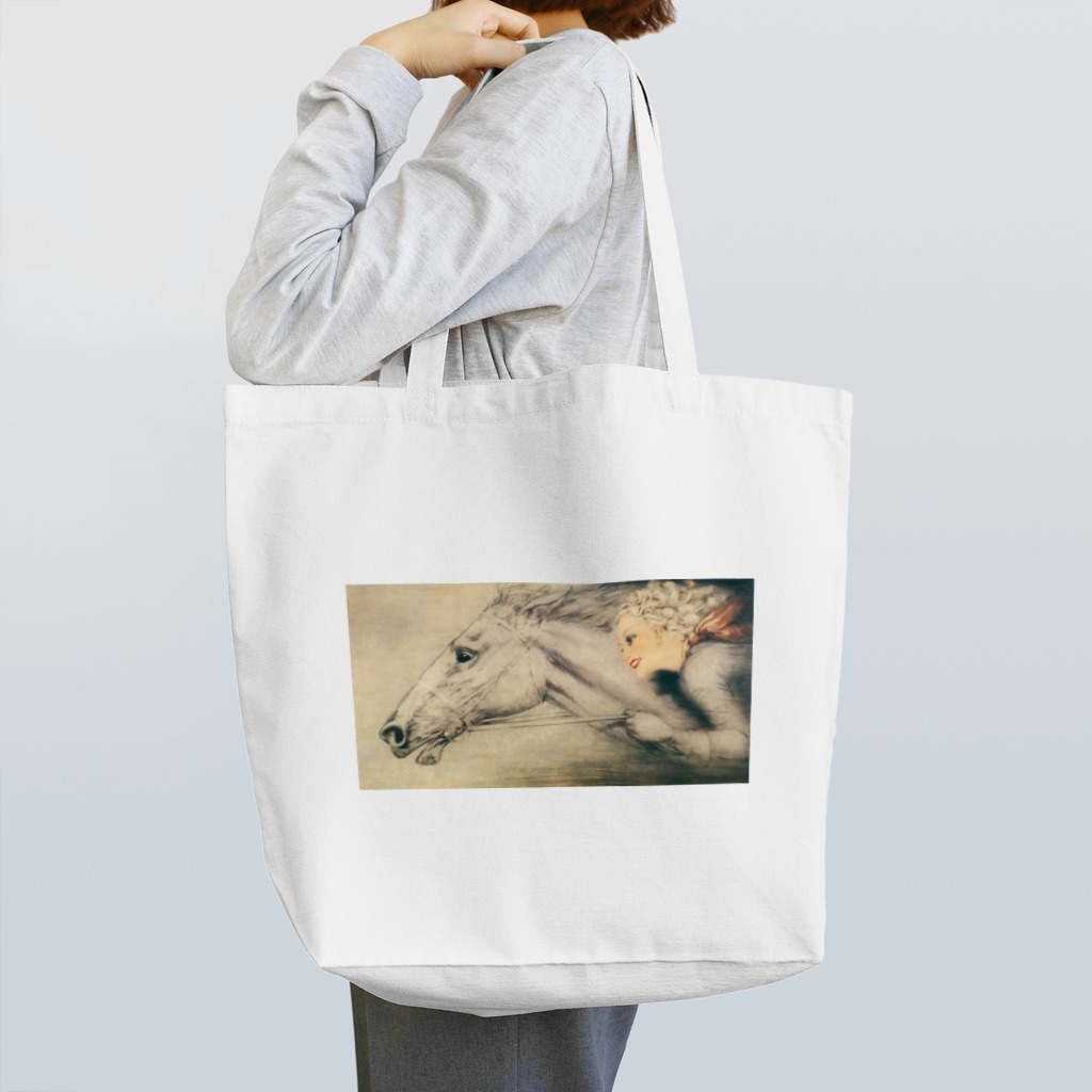 世界の絵画アートグッズのルイ・イカール 《サラブレット》 トートバッグ