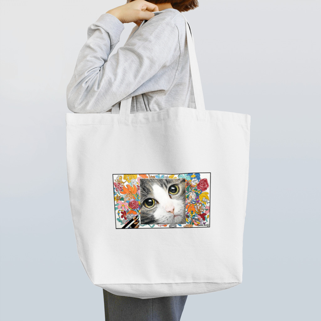 猫と花 / Sonna Kanjiのグッズ ( Sonnakanji )のトートバッグ通販