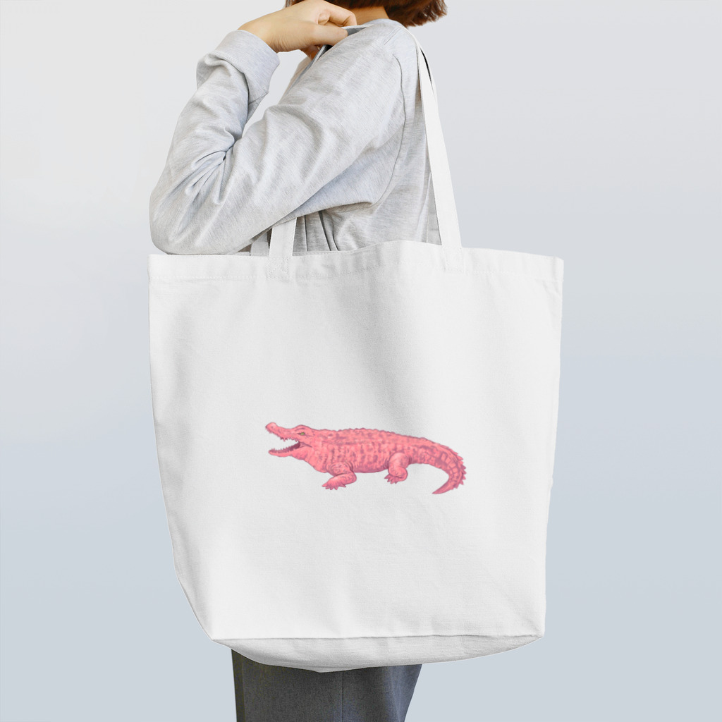 狭刈十のPINK CROCODILE トートバッグ