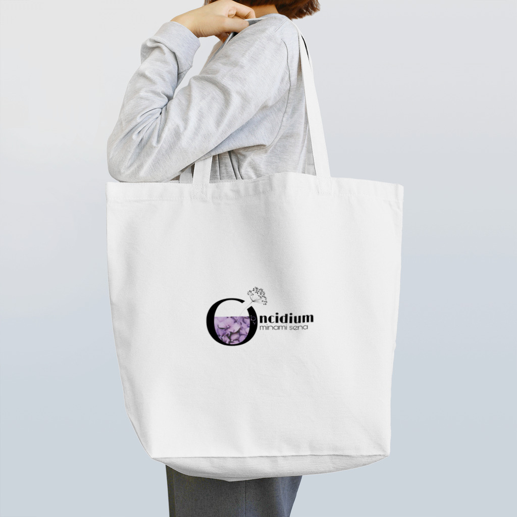 Oncidium  by minamisenaのLOGO 紫陽花 Tote Bag