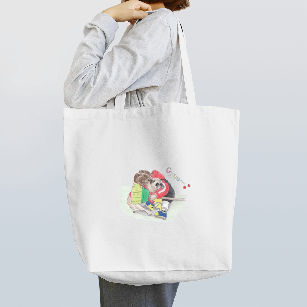 atelier-u-coのパグちゃん大好きぎゅーーっ❤️ Tote Bag