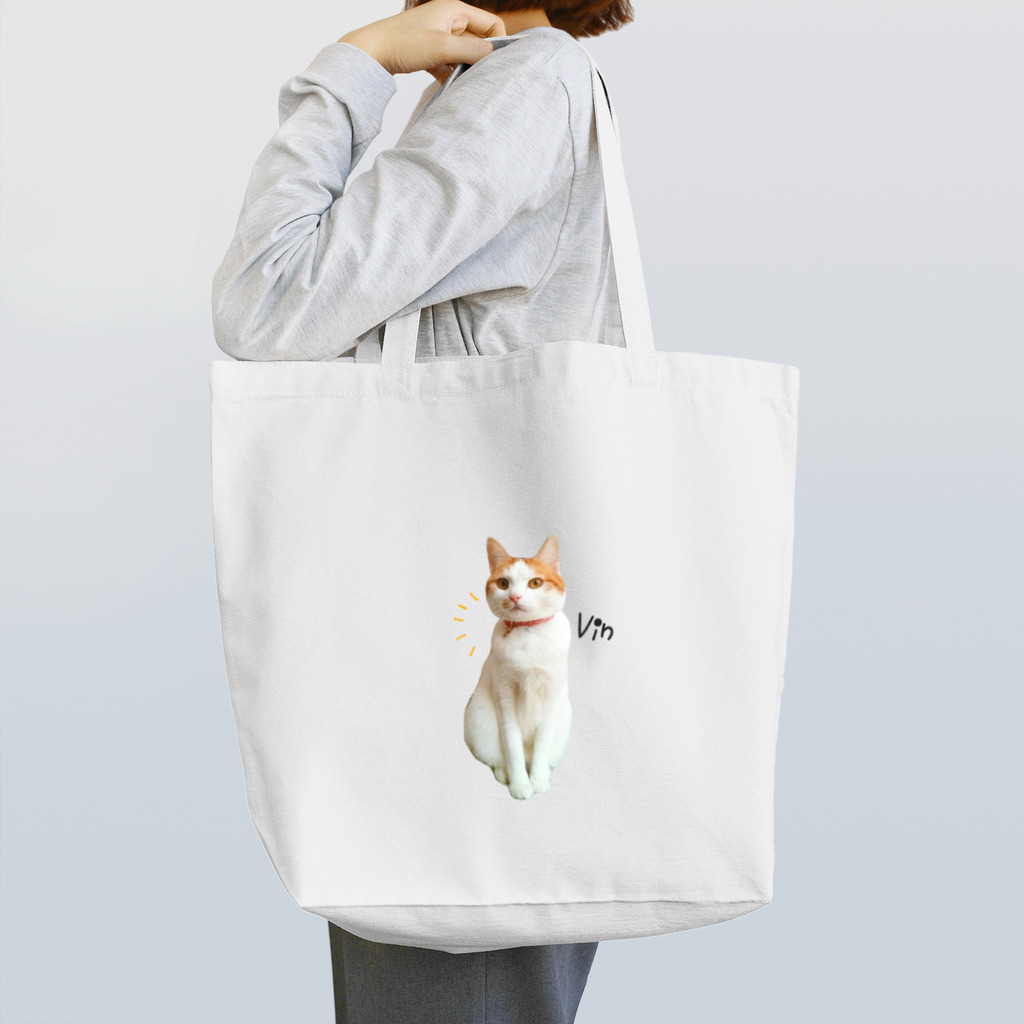 にゃん福堂　猫雑貨のお店のハチワレ猫ヴィン Tote Bag