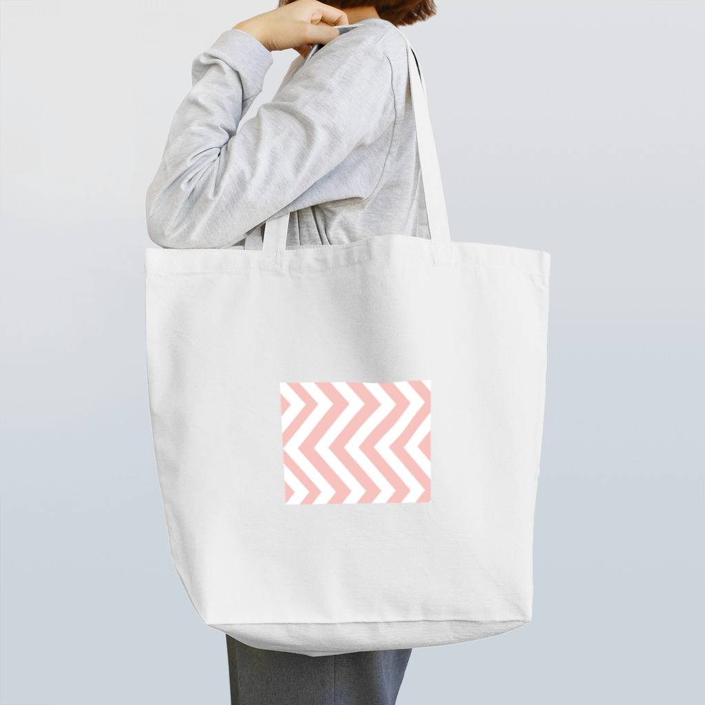 シンプルデザインのグラフィック模様ピンク Tote Bag
