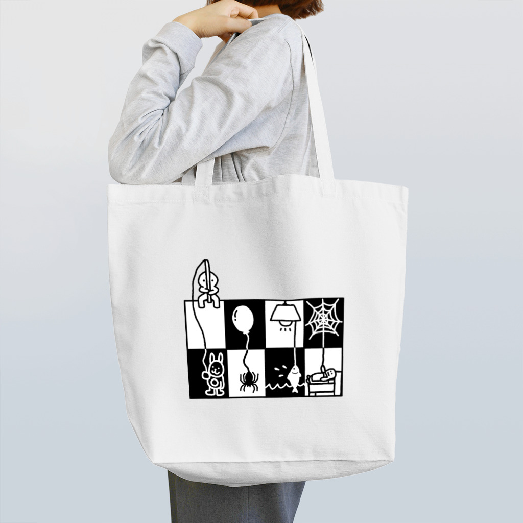 SOUL JACKのモノクロ・クロス　トートバッグ Tote Bag