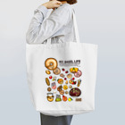 MicaPix/SUZURI店の10点限定｜もち麦亭ベーグルいっぱいトート Tote Bag