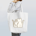 かわいいもののおみせ　いそぎんちゃくの仲良し猫　灰白ハチワレ&白 Tote Bag