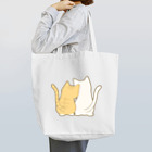かわいいもののおみせ　いそぎんちゃくの仲良し猫の背中　茶白&白 Tote Bag