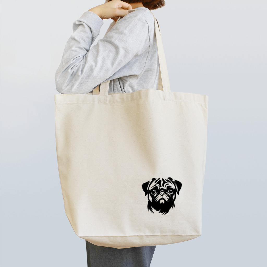 KURODA DESIGNsのキューンなパグちゃん Tote Bag