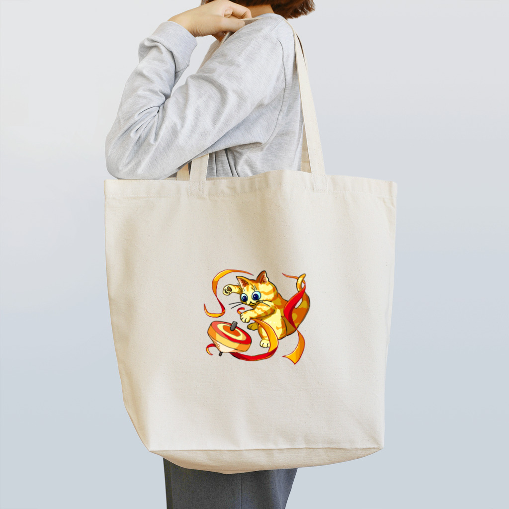 もちけらのコマ回し猫ちゃん。 Tote Bag