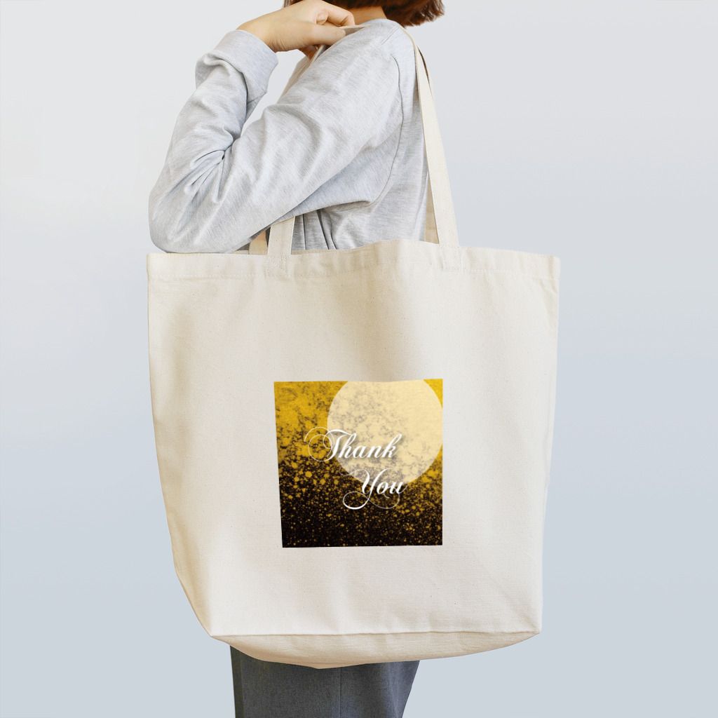 Animal_Collection_Clubのお月様にThank You(Yellow) Tote Bag