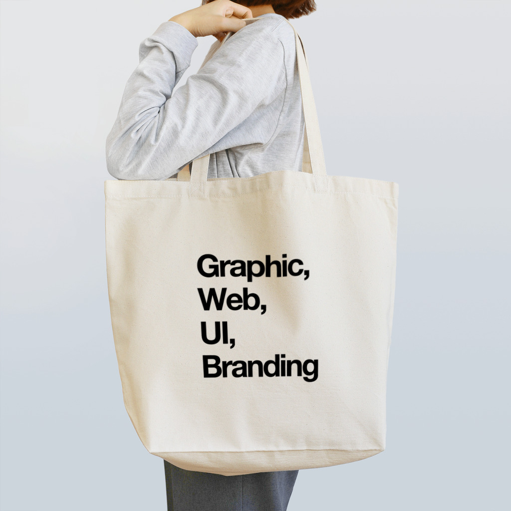 Designer_in_Tokyoの【黒】Graphic, Web, UI, Branding トートバッグ