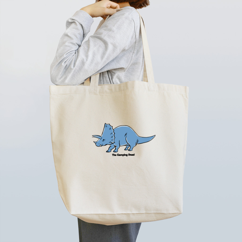 The Camping Deadの恐竜トリケラトプス Tote Bag