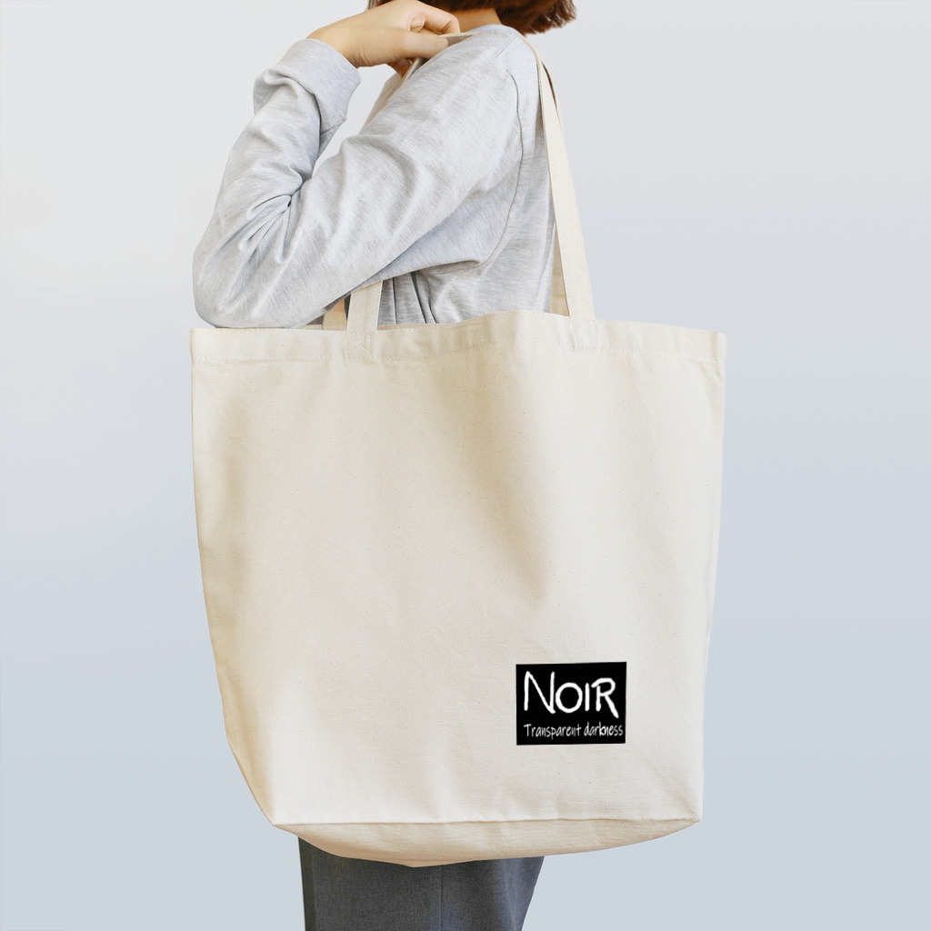 NOIR（ノアール）のNOIRロゴ白抜き トートバッグ