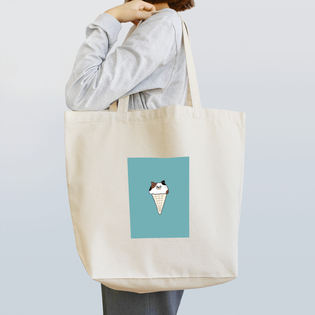 ねこのふとももの溶けねこ(ブルー) Tote Bag