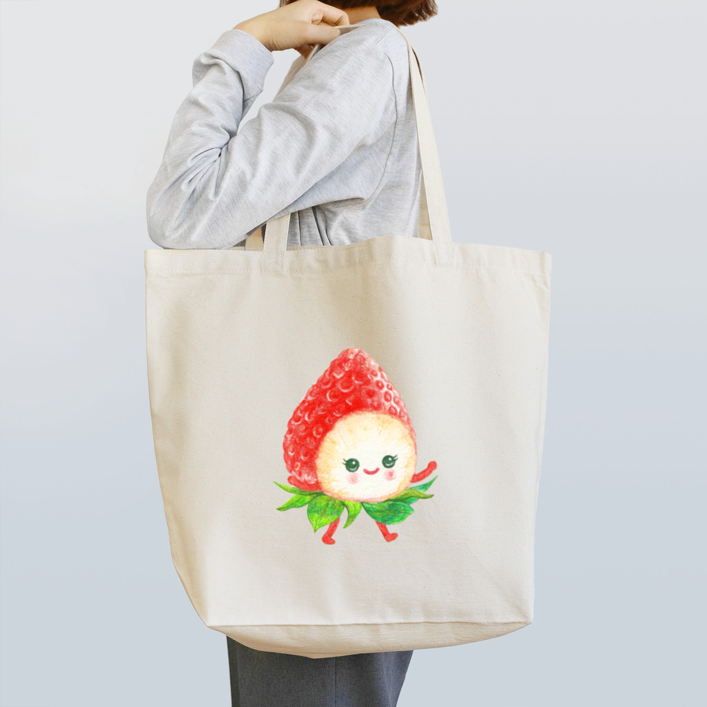 さとうめぐみ絵本グッズのいちごちゃん@おいしいもり Tote Bag