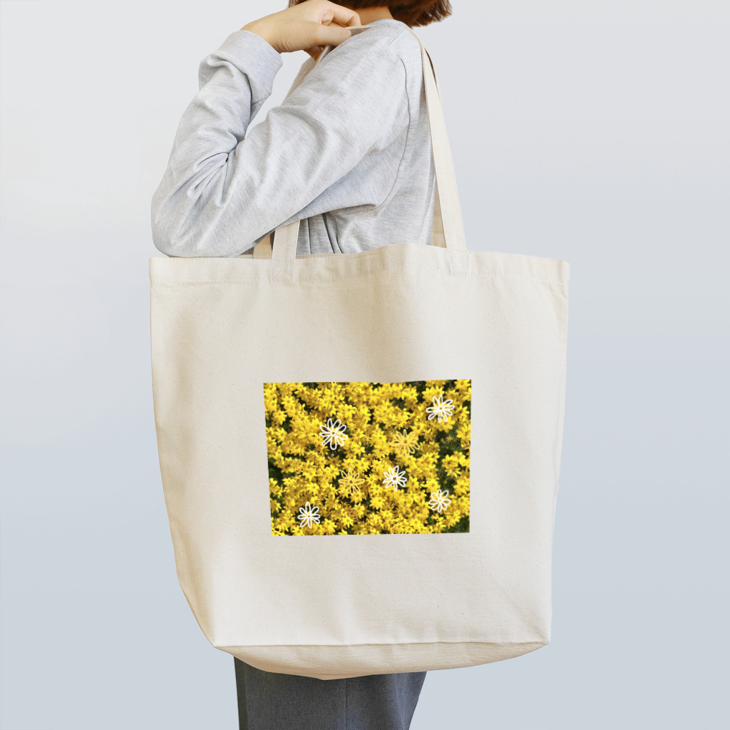 Mintyiitみんてぃっとの黄色いお花といたずら書き トートバッグ