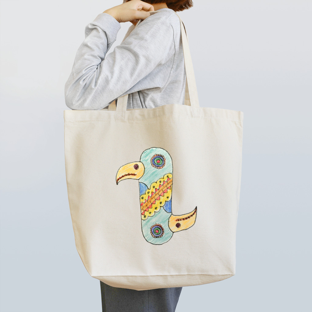 Waternavy & Co.のとりダブル Tote Bag