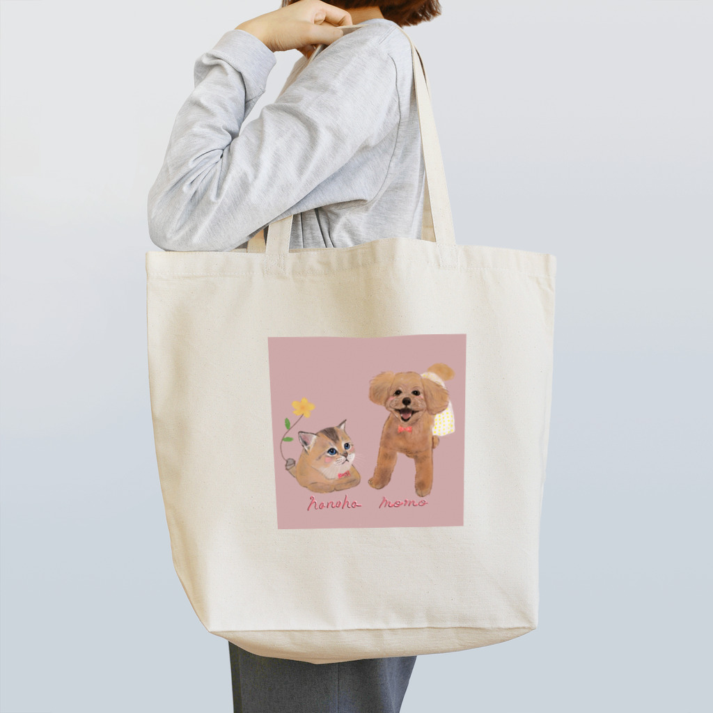 catpainter_moeのほこにゃんシリーズ★なのはちゃん&ももちゃん Tote Bag