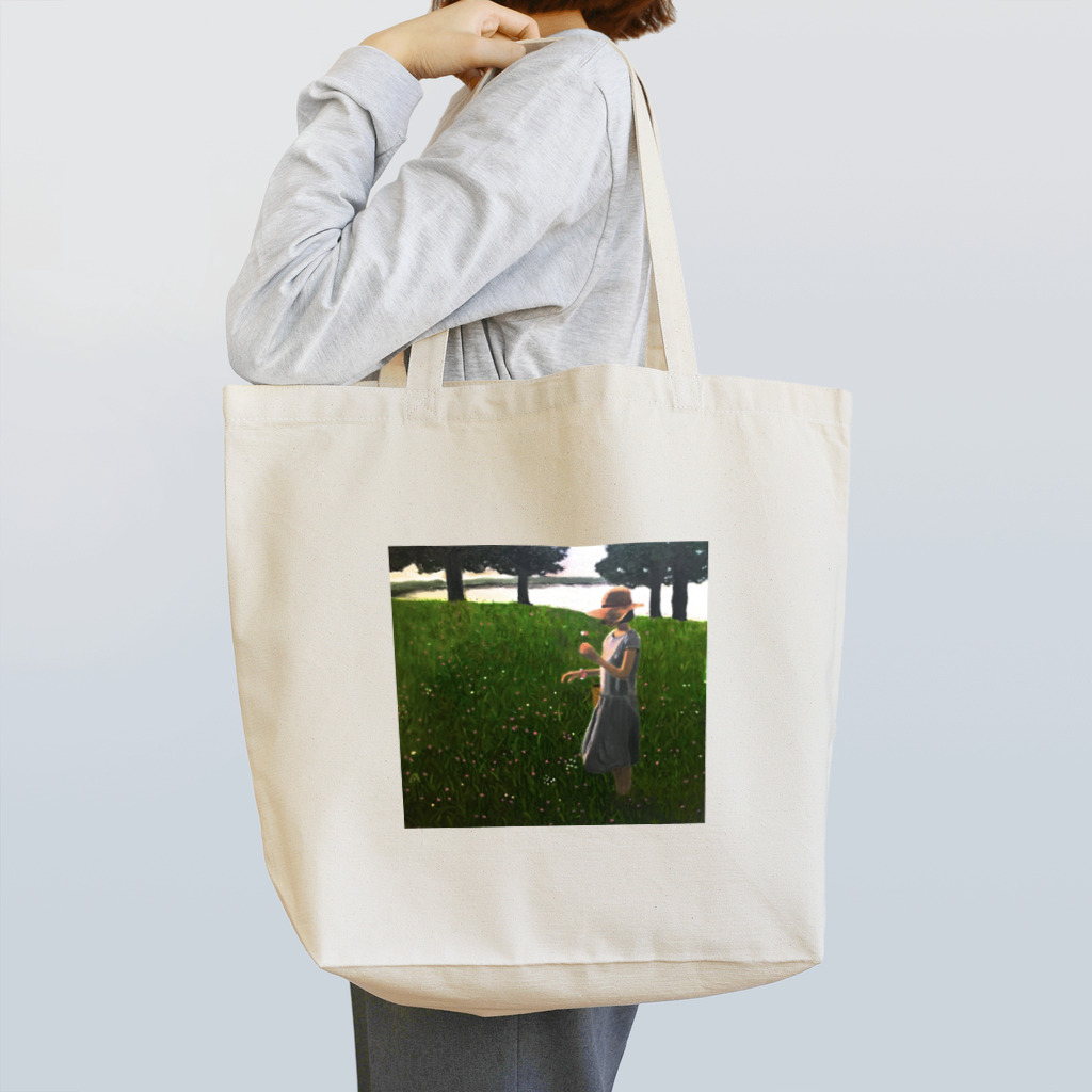 junkiの花を摘む少女 Tote Bag