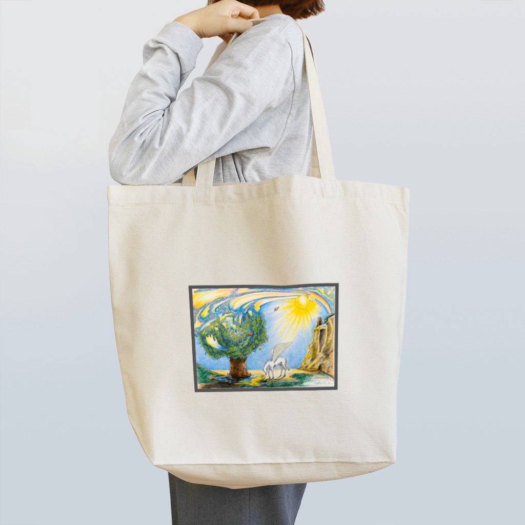 松田悟志のアートな小部屋の見守りの宙 Tote Bag