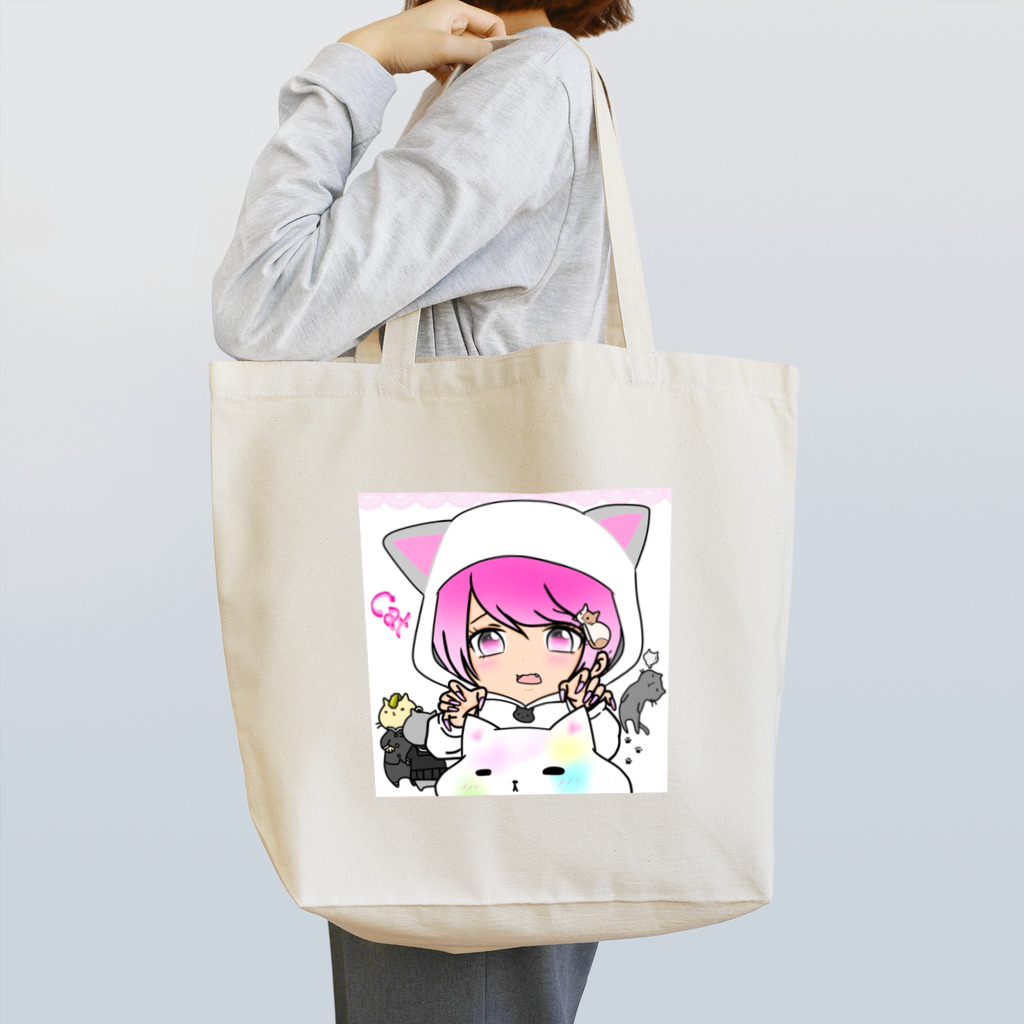 闇ひなの猫フード女の子 Tote Bag