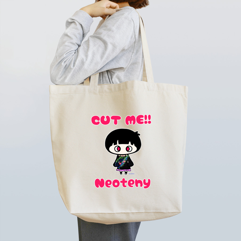 NeotenyのItchy CUT ME!! Tote Bag