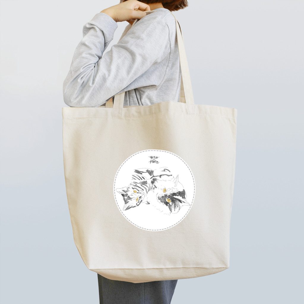 ゆずぽんず公式オンラインショップのゆずぽんず　ワッペン風デザインシリーズ Tote Bag