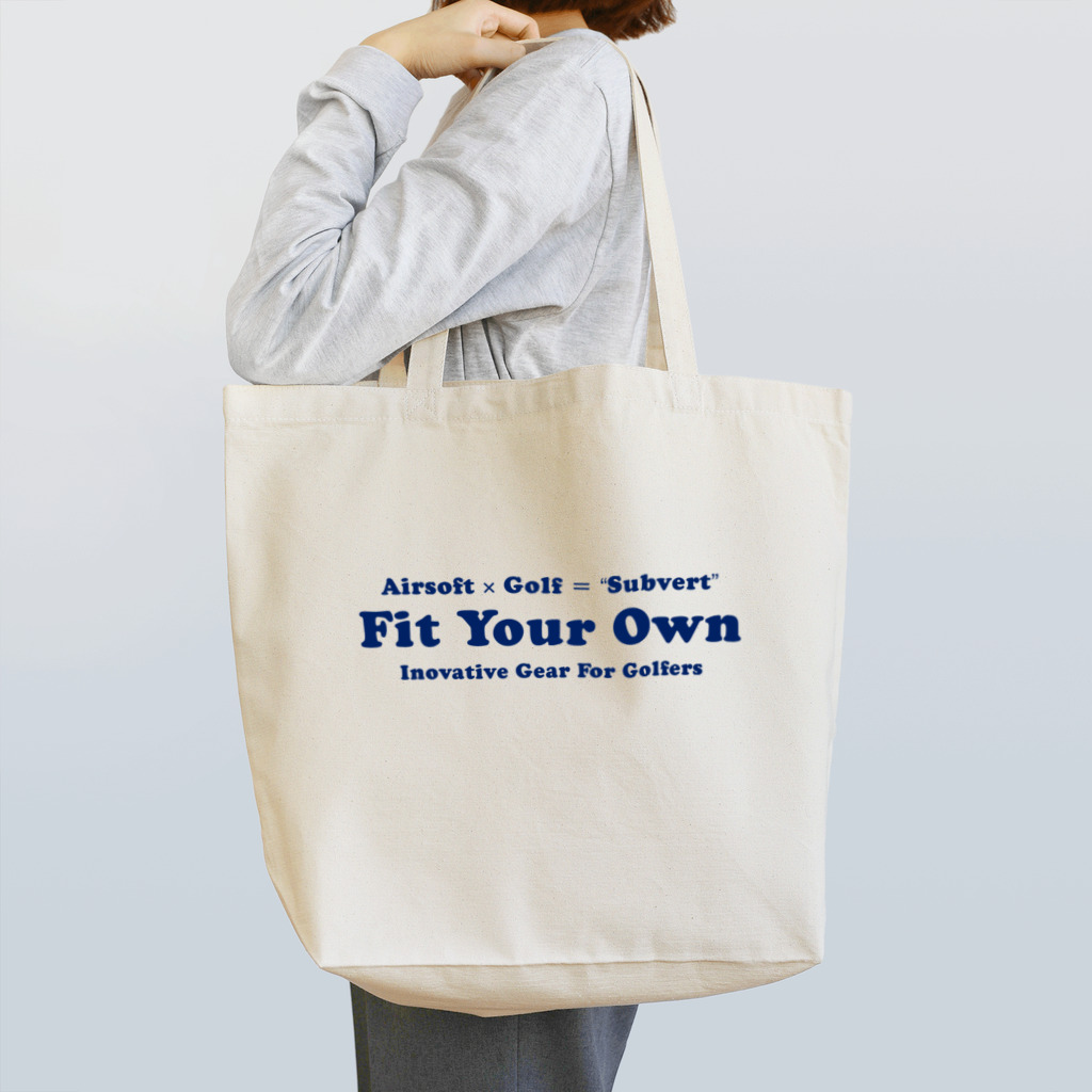Fit Your Own（フィットユアオウン）のFit Your Ownロゴ(横：ショップカラー) トートバッグ