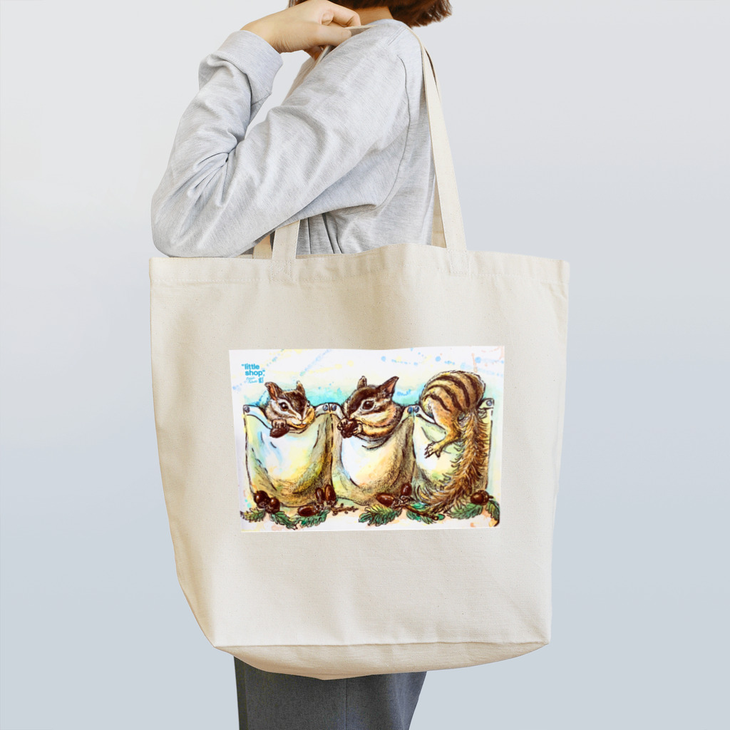 “little shop”福士悦子のどんぐりをポケットに詰めてお出かけ Tote Bag