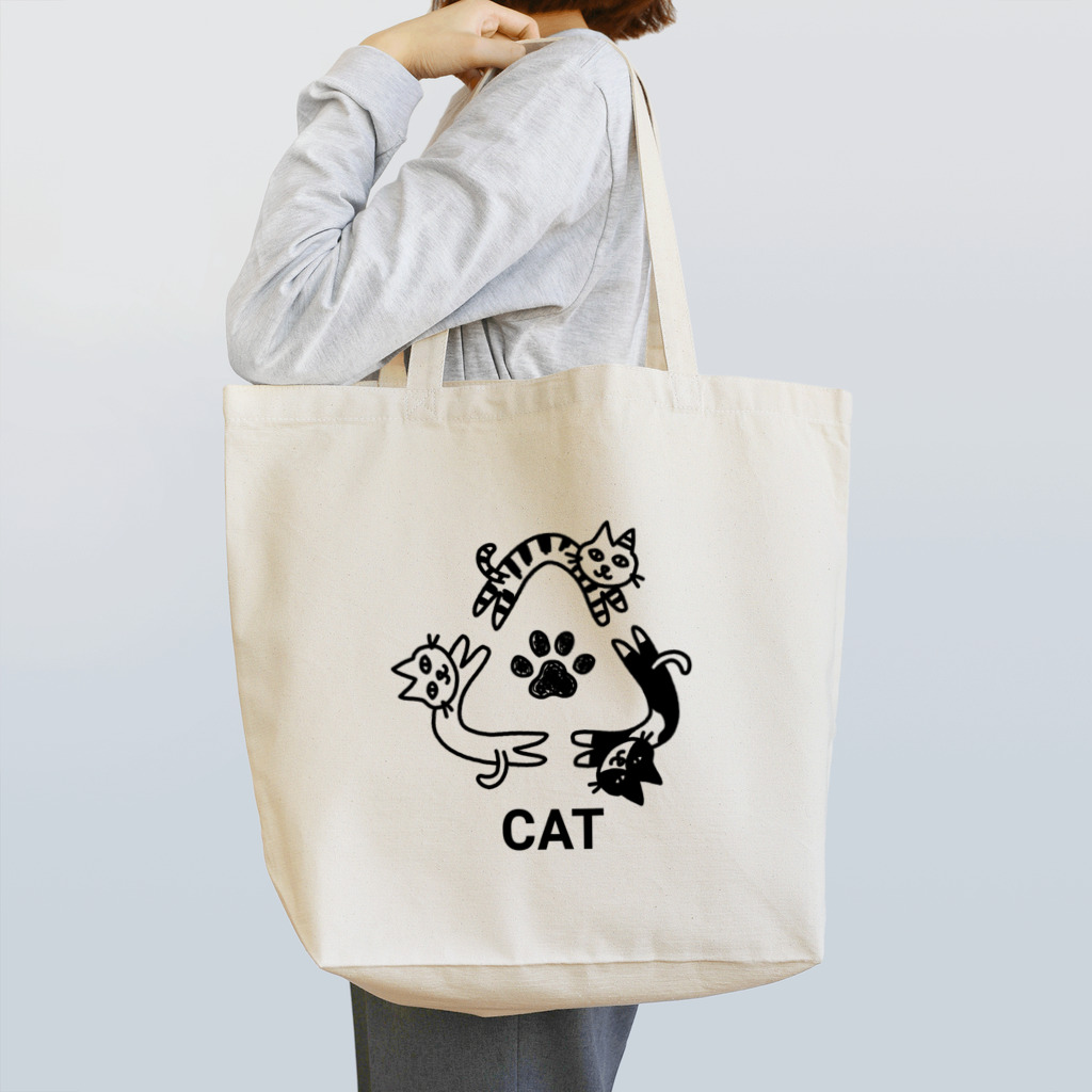 sandy-mのネコバッグ(ゆるっとエコなネコ) Tote Bag