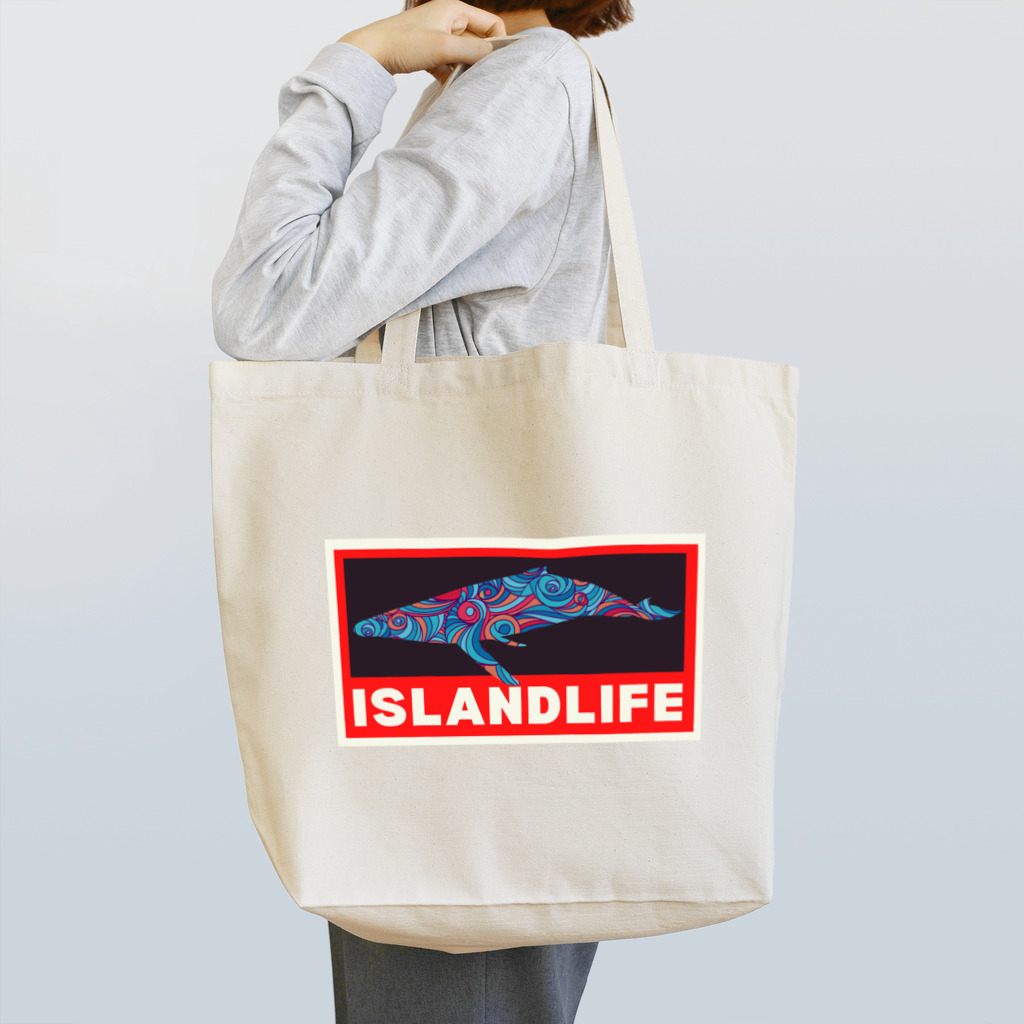アイランドライフのIslandlife　stainedwhale Tote Bag