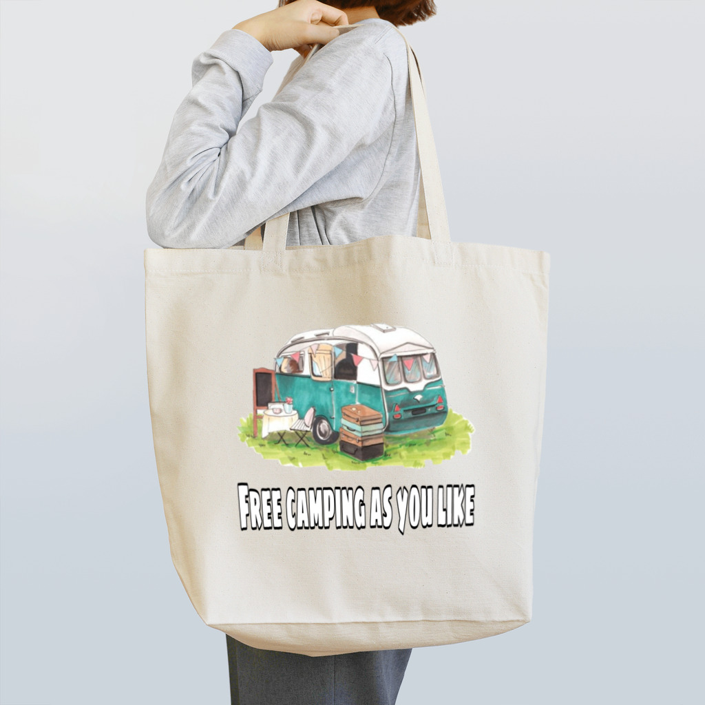 Dreams for the futureのFREE CAMPING AS YOU LIKE Tote Bag