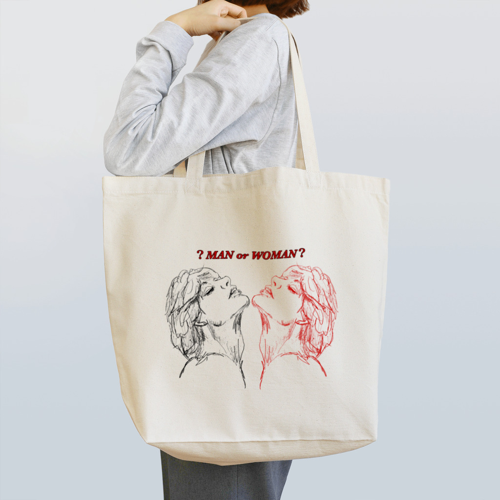 Shirako 商店の?MAN or WOMAN? tote bag トートバッグ