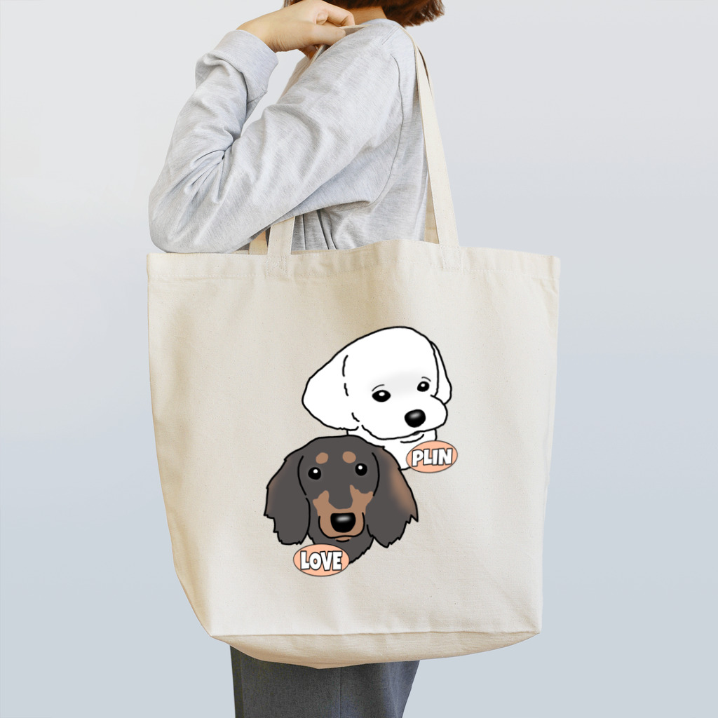 PetTee(ペッティー)のラブちゃん、プリンちゃん Tote Bag