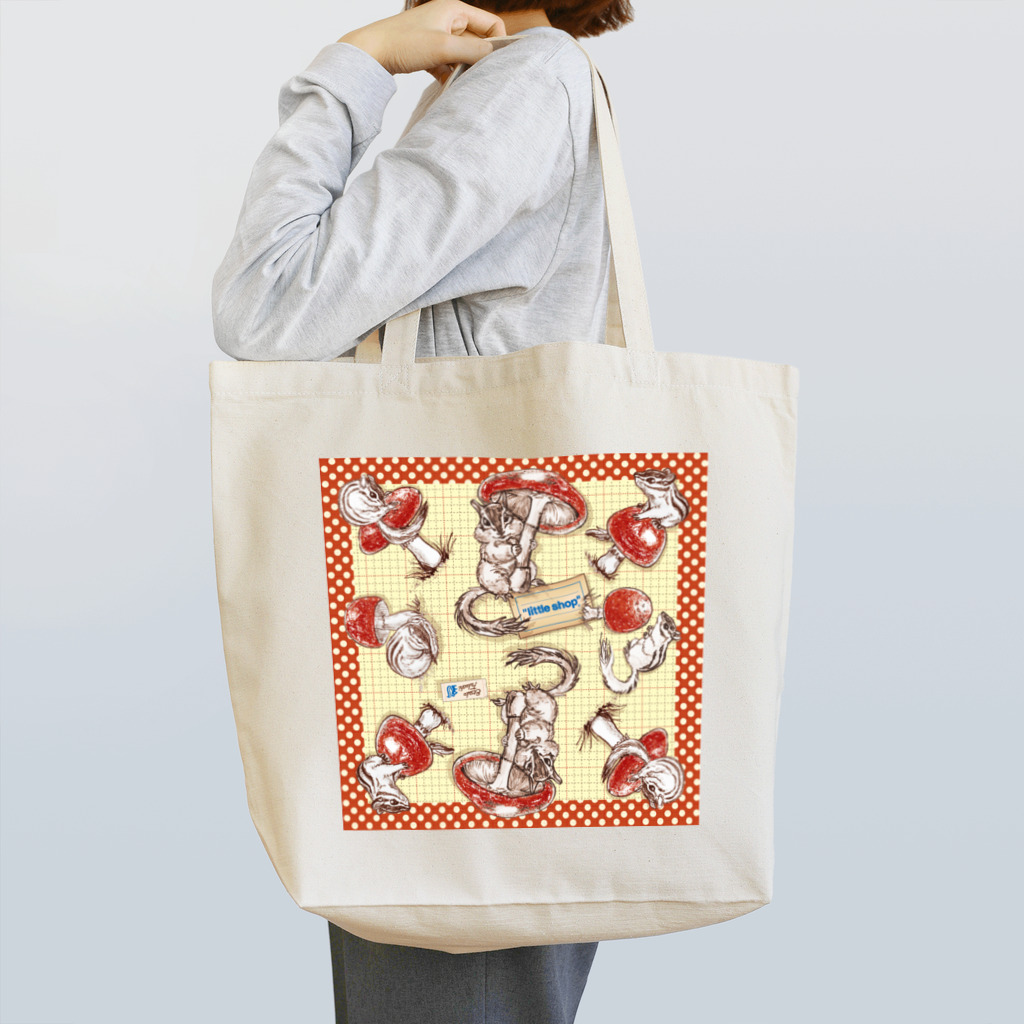 “little shop”福士悦子のりすとキノコと水玉と。 Tote Bag