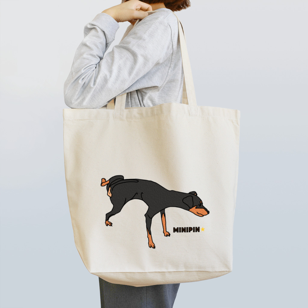 ミニピン クラブ minipin clubのミニチュアピンシャー ミニピン Miniature Pinscher minipin マーキング Tote Bag